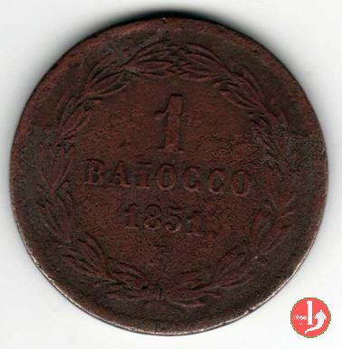 1 baiocco secondo periodo 1851 (Bologna)