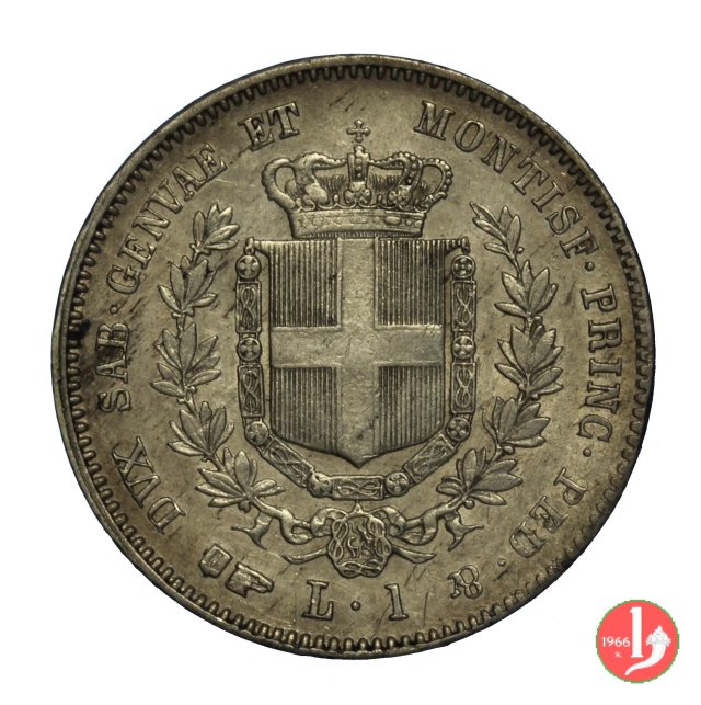 1 lira 1850 (Torino)