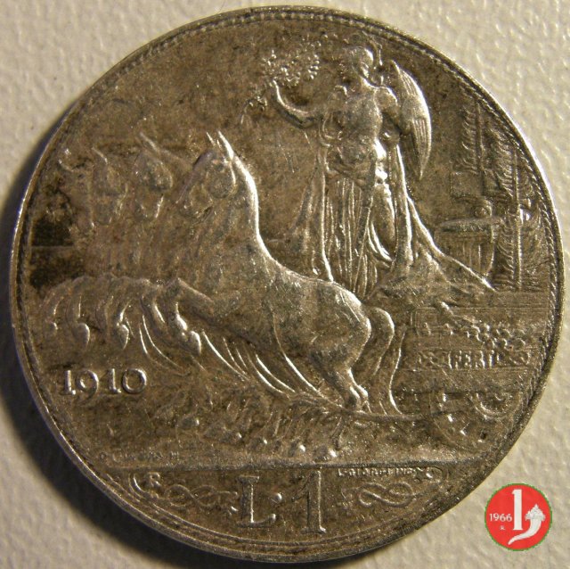 1 lira quadriga veloce 1910 (Roma)