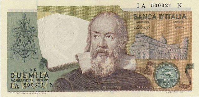 2.000 lire Galileo Galilei 1976