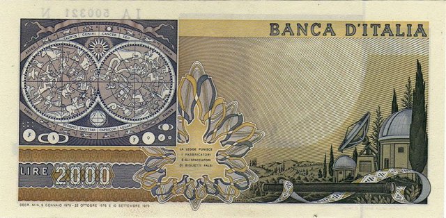 2.000 lire Galileo Galilei 1976