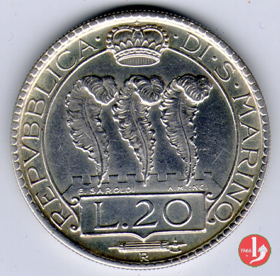 20 lire 1938 (Roma)