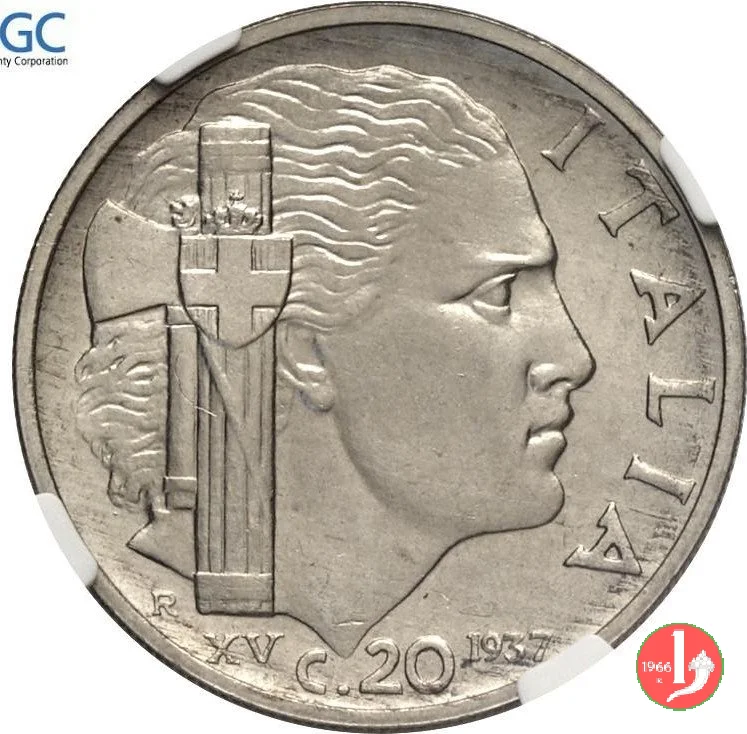 20 centesimi impero 1937 (Roma)
