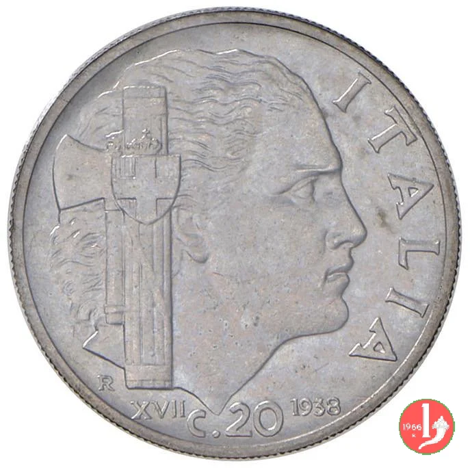 20 centesimi impero 1938 (Roma)