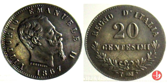 20 centesimi valore 1867 (Torino)