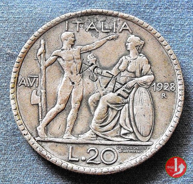 20 lire littore 1928