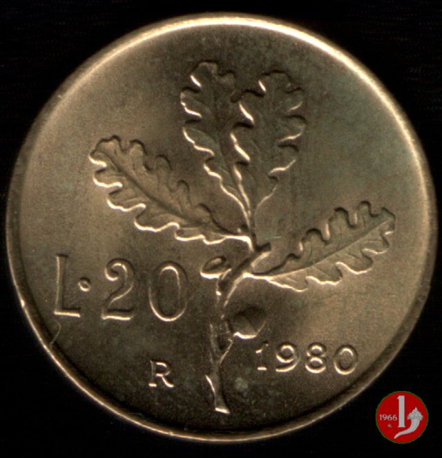 20 lire quercia 1980 (Roma)