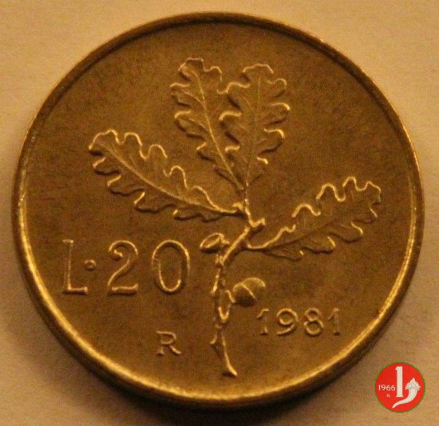 20 lire quercia 1981 (Roma)