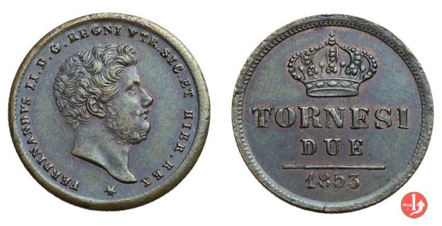 2 Tornesi 1853 (Napoli)