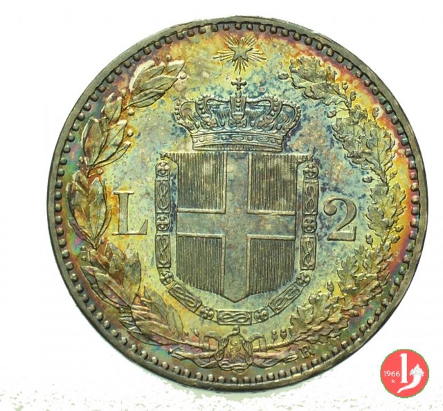 2 lire 1884 (Roma)