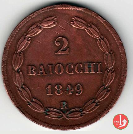 2 baiocchi 1° tipo 1849 (Roma)