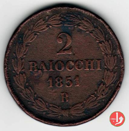 2 baiocchi 2° tipo 1851 (Bologna)