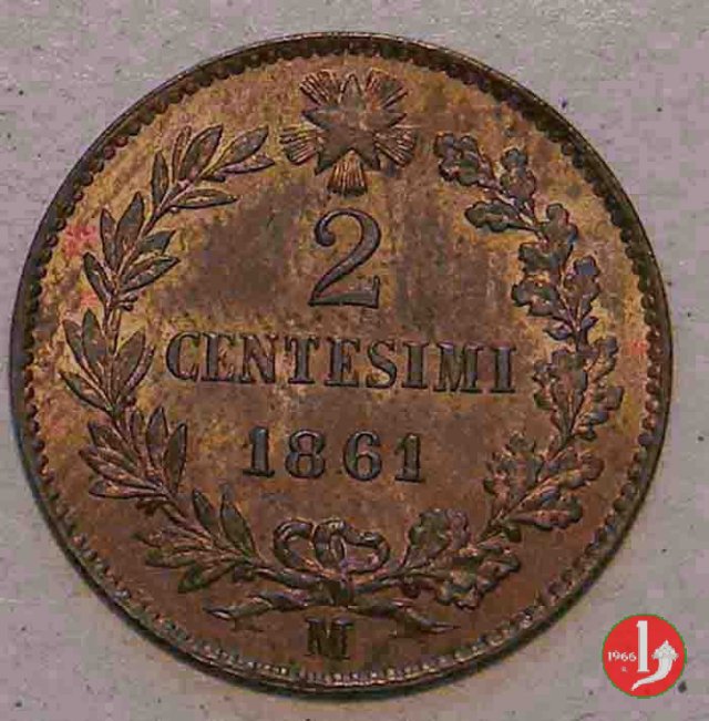 2 centesimi 1861 (Milano)