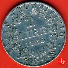 2 lire 1868 (Roma)