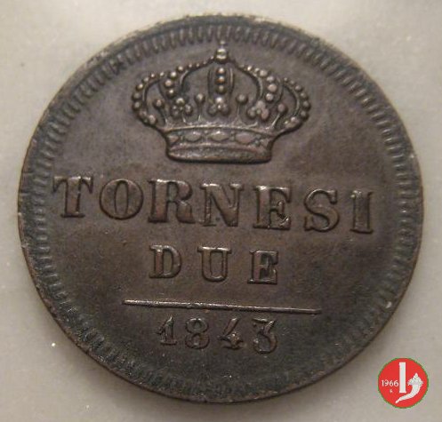 2 Tornesi 1843 (Napoli)