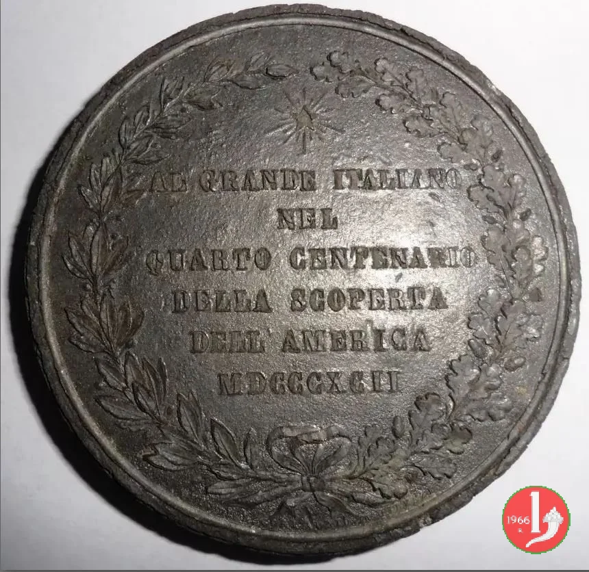 400&deg; Anniv. Scoperta America-Colombo 1892 1892
