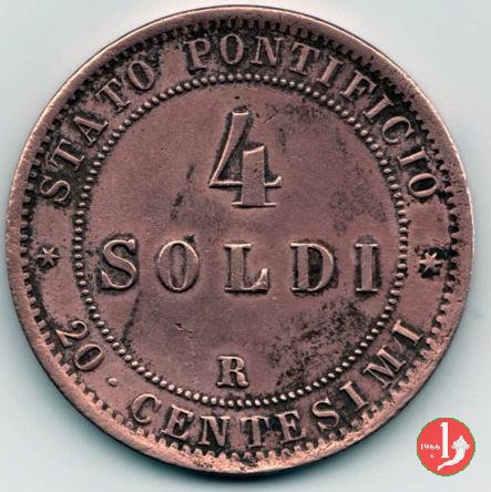 4 soldi o 20 centesimi 1869 (Roma)