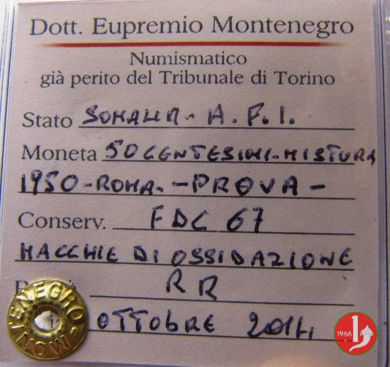 50 centesimi 1950 1950 (Roma)