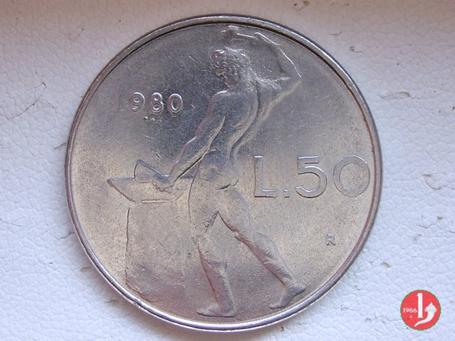 50 lire Vulcano 1980 (Roma)