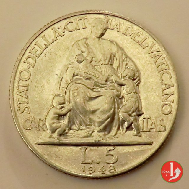 5 Lire III Tipo 1948 (Roma)