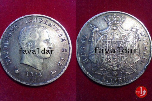 5 Lire 1814 (Milano)