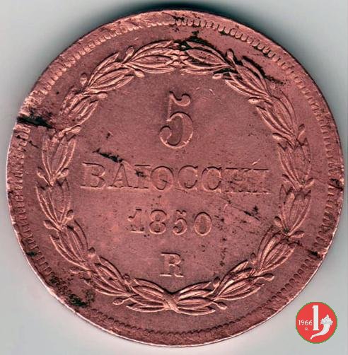 5 baiocchi 1° tipo 1850 (Roma)