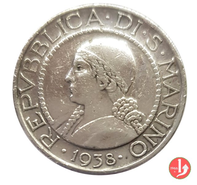 5 lire 1938 (Roma)