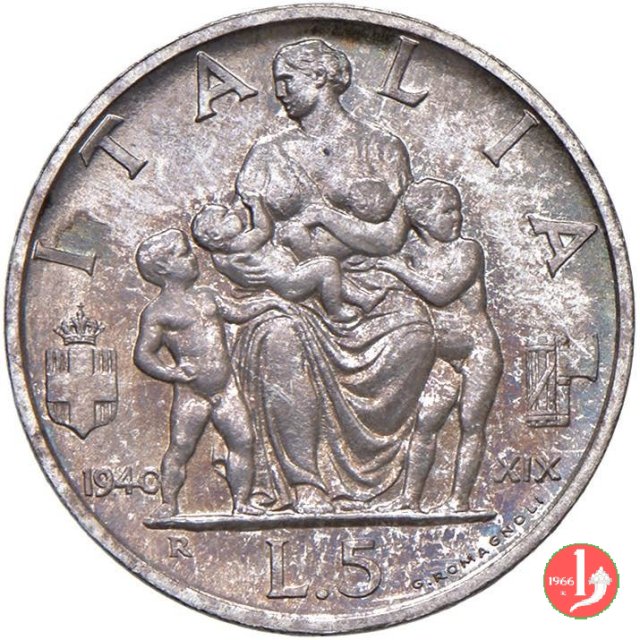 5 lire famiglia 1940 (Roma)