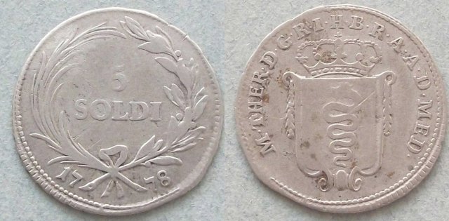 5 soldi 1778 (Milano)