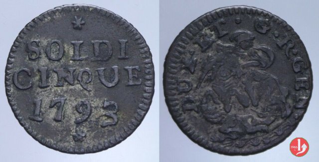 5 soldi 1793 (Genova)