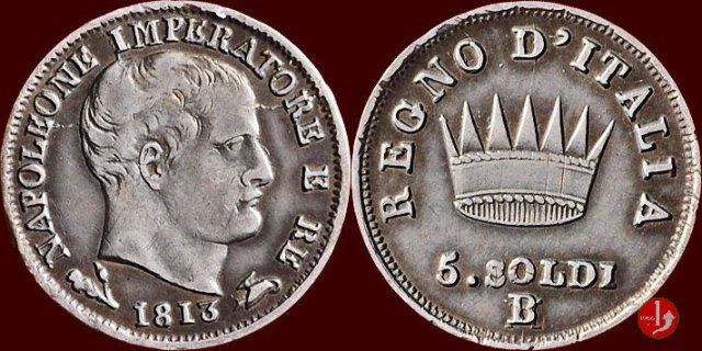 5 soldi 1813 (Bologna)