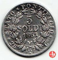 5 soldi o 25 centesimi 1867 (Roma)