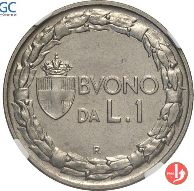 Buono da 1 lira 1929 (Roma)