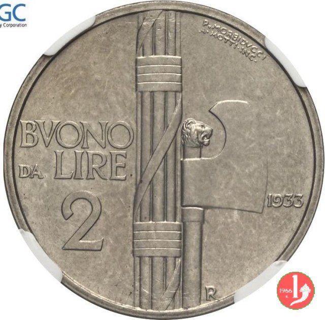 Buono da 2 lire 1933 (Roma)