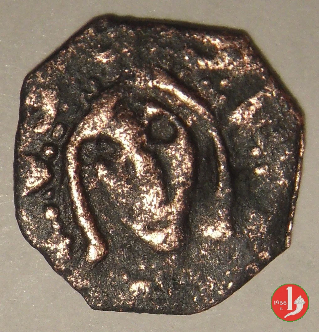 Denaro piccolo con testa di Ges&uacute; 1200-1400 (Roma)