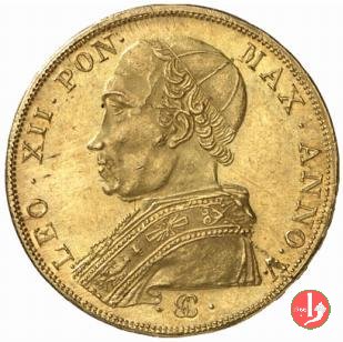 Doppio Zecchino o Leonina del II tipo 1828 (Roma)