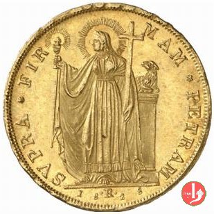 Doppio Zecchino o Leonina del II tipo 1828 (Roma)