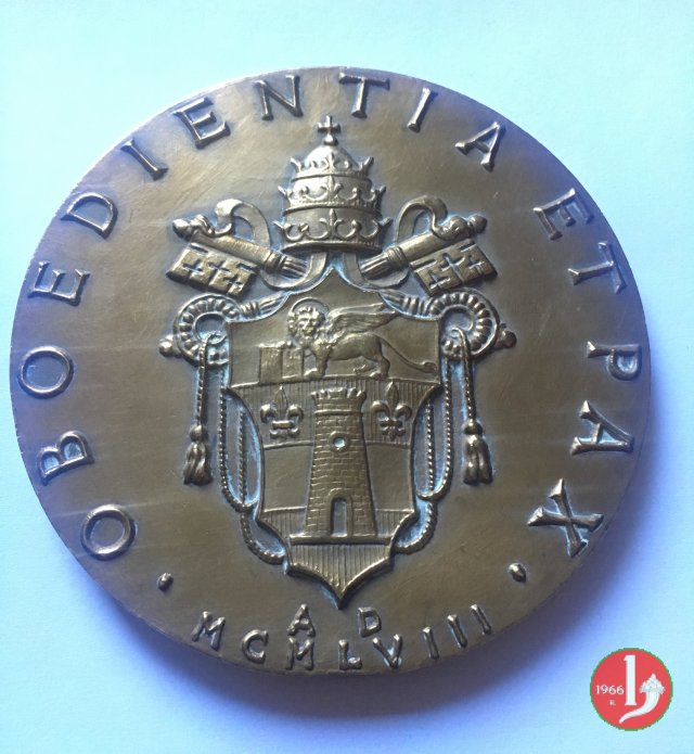 Elezione al Pontificato - Oboedientia et Pax 80mm -Mo2 1958