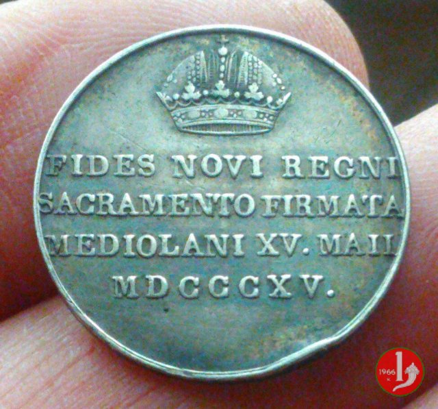 Incoronazione -Fides novi regni 1815 -T6 1815 (Milano)