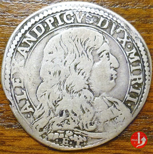 Lira con busto a destra 1669 (Mirandola)