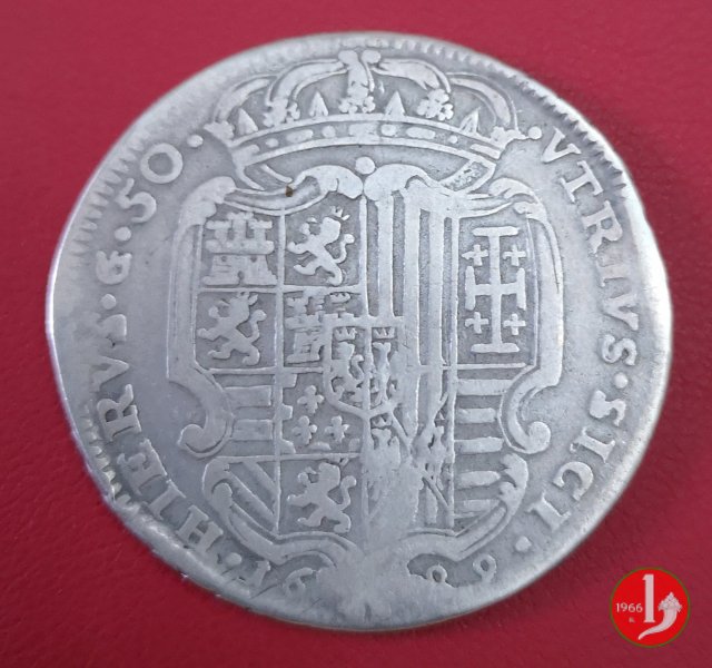 Mezzo ducato con lo stemma 1689 (Napoli)