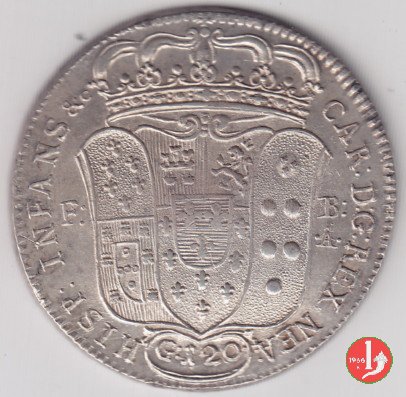 Piastra con Sebeto 1735 (Napoli)