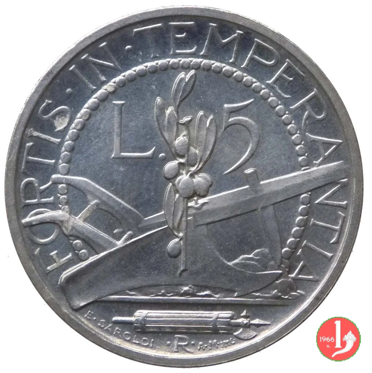 Prova 5 lire 2&deg; tipo 1936 (Roma)