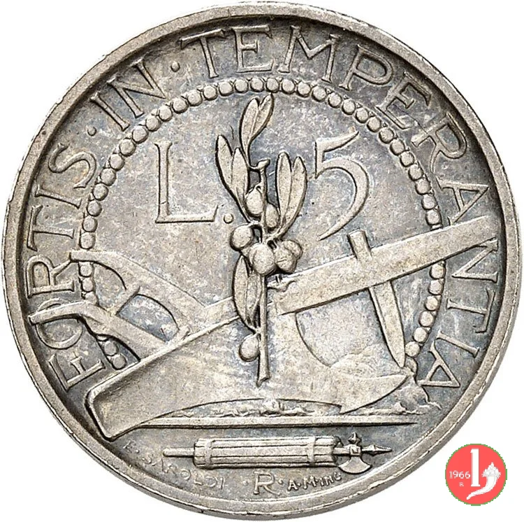 Prova 5 lire 2&deg; tipo 1937 (Roma)