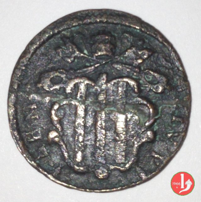 Quattrino a nome di CLEMENTE XIV 1740-1758 (Gubbio)