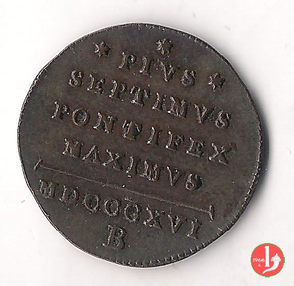 Quattrino del 4° tipo 1816 (Bologna)