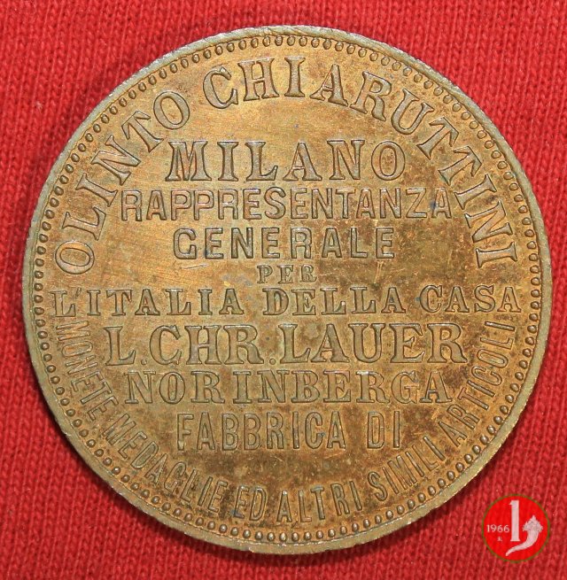 Reclame Olinto Chiaruttini - Milano 1890