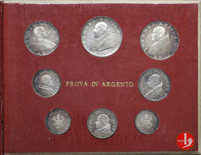 Serie di prova in Argento 986%° 1962 (Roma)