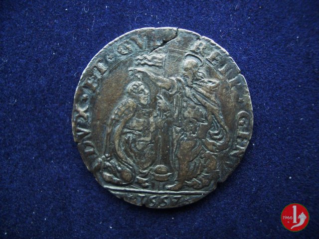 Testone della benedizione II tipo 1557 (Genova)