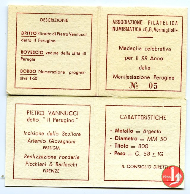 XX Mostra Filatelica e Numismatica Perugia 1990 1990